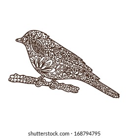 Sketch bird. Vector illustration