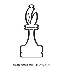 Sketch of a bishop chess piece