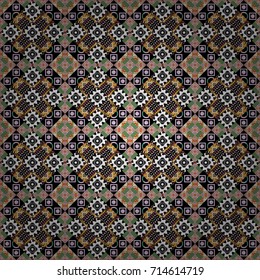 Sketch in black, white and neutral colors. Geometric seamless pattern. Abstract mosaic vector background. Design elements.