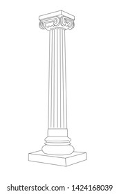 sketch the black and white pillar
