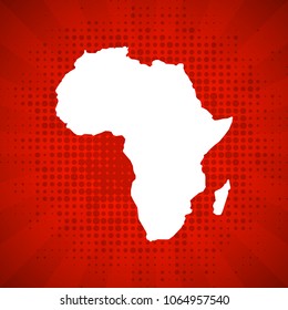 Sketch blot dotty african continent map banner. Points blotch style poster. Flat africa dot image. Dark Continent abstract print. Africa map blot background. Vector african continent blotch silhouette