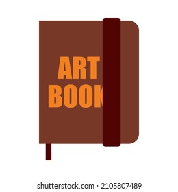Sketch Book Icon. Flat Color Design. Vector Illustration.