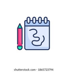 Sketch Book icon in vector. Logotype
