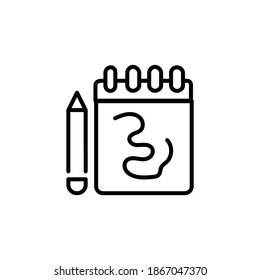 Sketch Book icon in vector. Logotype