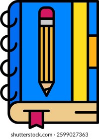 Sketch book Line vector Icon Design