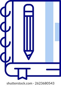 Sketch book Line vector Icon Design