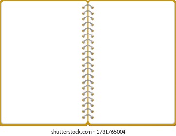 Sketch book Ring note frame illustration vector