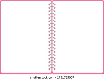 Sketch book Ring note frame illustration vector
