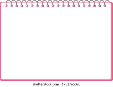 Sketch book Ring note frame illustration vector