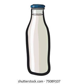 Sketch Of A Bottle Of Milk