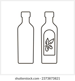 Sketch bottle olive oil icon Food clipart Vector stock illustration EPS 10