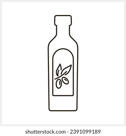 Sketch bottle olive oil icon Food clipart Vector stock illustration EPS 10