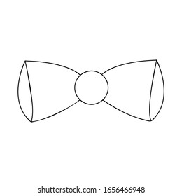 Dibujo de accesorios de arco dibujados a mano garras de cintas atadas. esquema de accesorios de cinta vectorial para cumpleaños y vacaciones.
