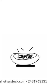 sketch the bowl with simple curved lines