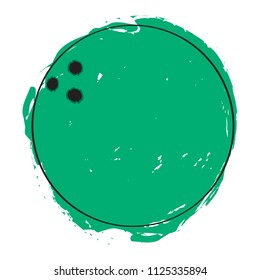 Sketch of a bowling ball