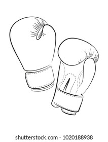 Sketch Of Boxing Gloves