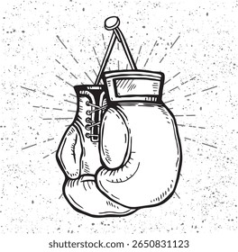 Sketch of Boxing gloves sign, vector Boxing gloves, Boxing gloves picture, Boxing gloves illustration