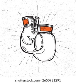 Sketch of Boxing gloves sign, vector Boxing gloves, Boxing gloves picture, Boxing gloves illustration