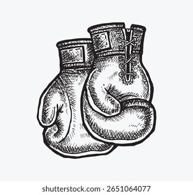 Sketch of Boxing gloves sign, vector Boxing gloves, Boxing gloves picture, Boxing gloves illustration