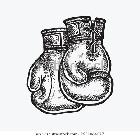 Sketch of Boxing gloves sign, vector Boxing gloves, Boxing gloves picture, Boxing gloves illustration