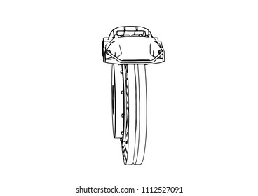 sketch of brake caliper vector