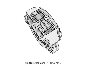 sketch of brake caliper vector