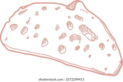 Sketch Bread Handdrawn Vector Illustration
