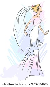 Sketch of bride