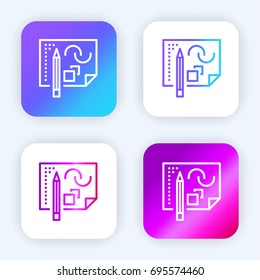 Sketch bright purple and blue gradient app icon