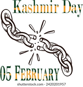A sketch of a broken chain. A symbol of freedom and liberation. An idea for a black tattoo. Doodle broken link