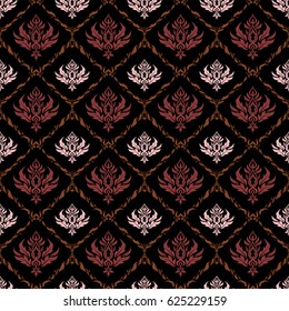Sketch in brown and red colors. Vector illustration. Vivid repeating - For easy making seamless pattern use it for filling any contours.
