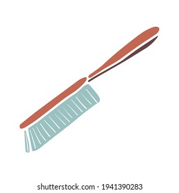 Sketch of a brush with a handle. Vector element for the design.