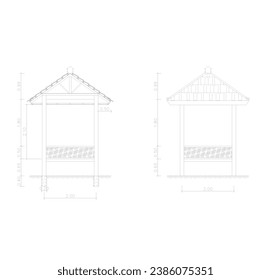 sketch of a building to become a gazebo