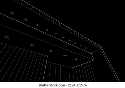 sketch of building vector illustration