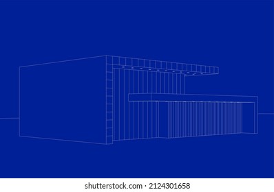 sketch of building vector illustration