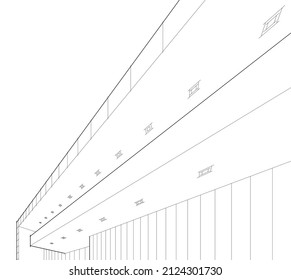 sketch of building vector illustration