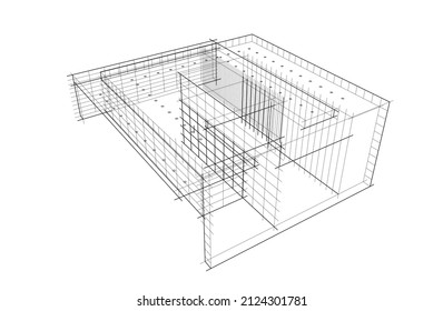 sketch of building vector illustration