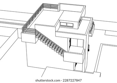 esbozo de ilustración vectorial de construcción
