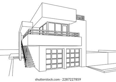 esbozo de ilustración vectorial de construcción