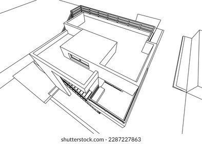 esbozo de ilustración vectorial de construcción