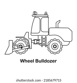 Sketch bulldozer heavy duty construction vehicle 