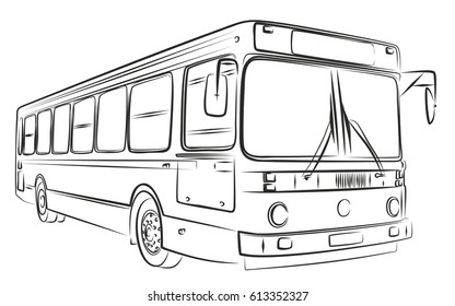 Sketch Of Bus.