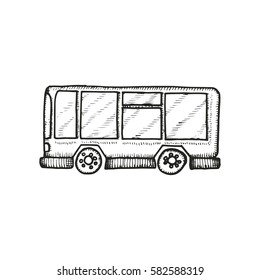 sketch Bus. vector illustration isolated