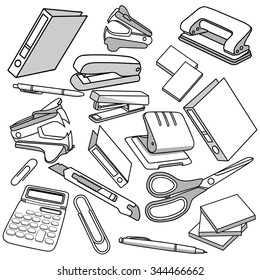 Sketch of business processes, management, marketing and finance. Hand Drawn Business Doodles vector set