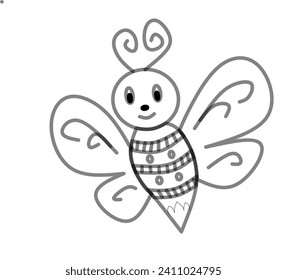 Sketch of a butterfly for colouring