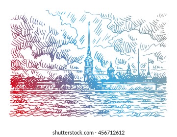 Sketch by hand. Vector illustration. 