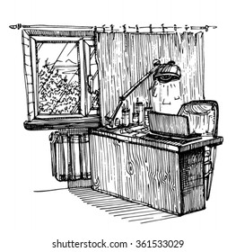 sketch of cabinet