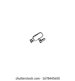 sketch of camera cctv cartoon sticker design 