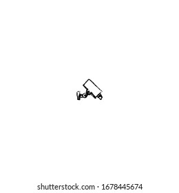 sketch of camera cctv cartoon sticker design 