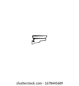 boceto del diseño de la cámara cctv de la pegatina de dibujos animados 